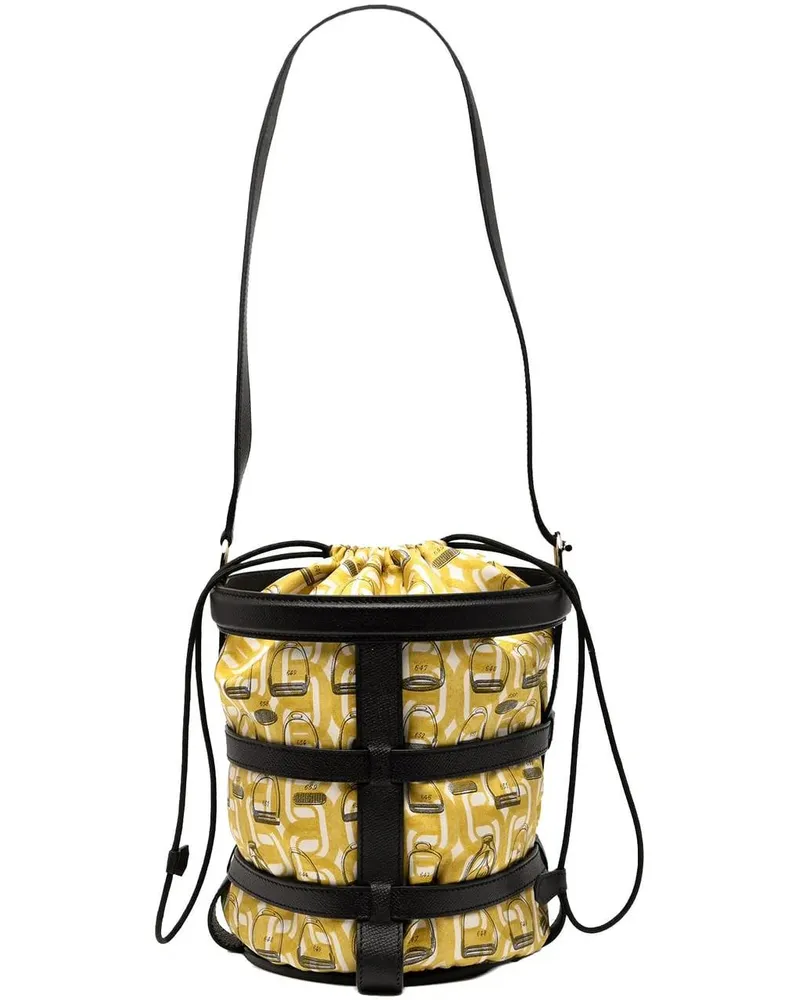 Hermès Hobo Bags Silk and Epsom Sac Musardine gelb Gelb