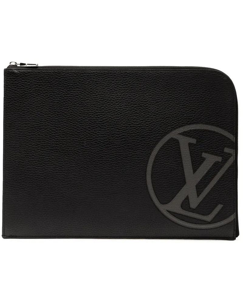 Louis Vuitton Clutches Taurillon Initials Circle Pochette Jour GM schwarz Schwarz