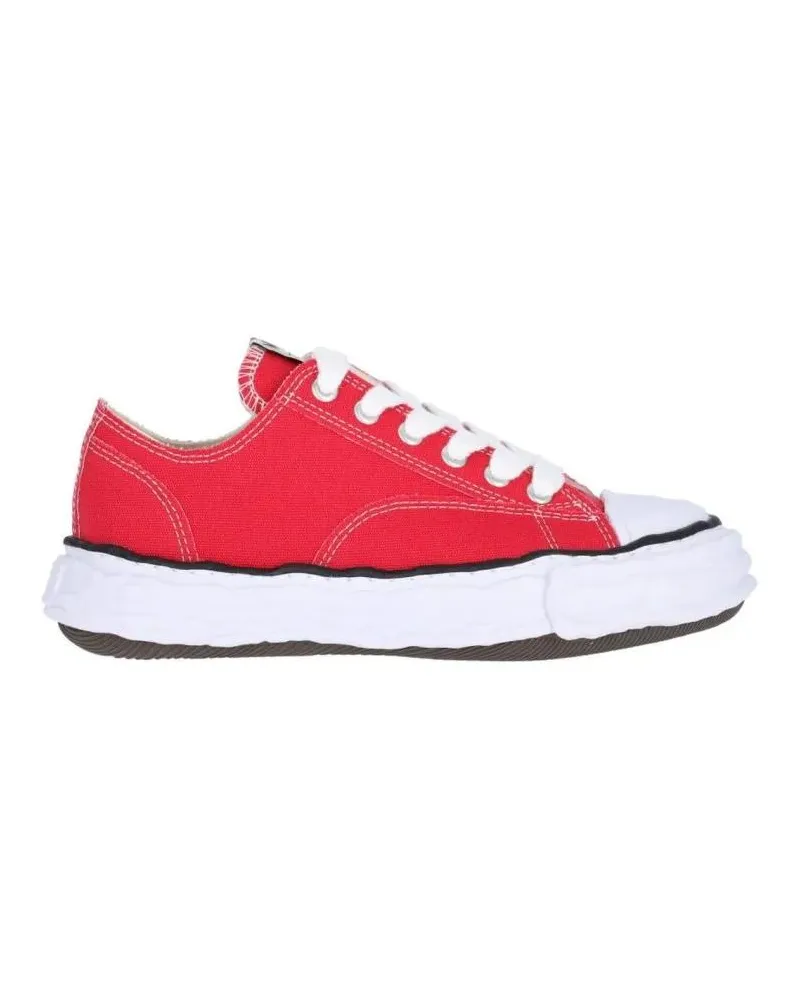 MIHARAYASUHIRO Low-Top Sneaker Vibrant Red Low-Top Sneakers With Minimalistic Det rot Rot