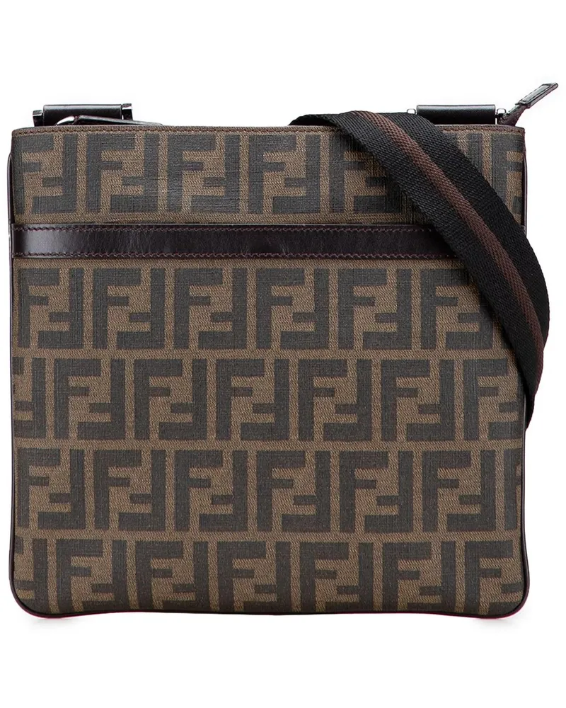 Fendi Hobo Bags Zucca Coated Canvas Crossbody braun Braun