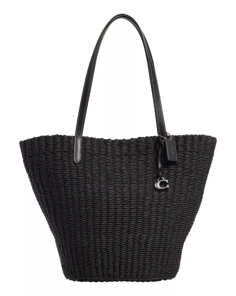 Coach Shopper & Totes Straw Tote schwarz Schwarz