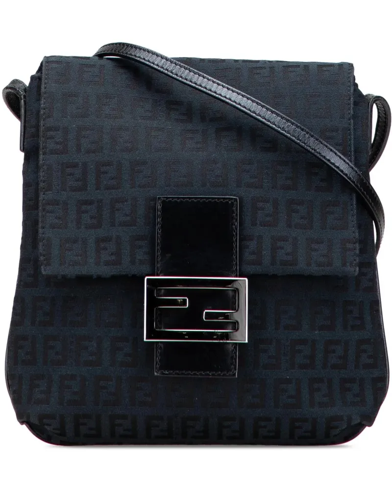 Fendi Hobo Bags Zucchino Canvas Crossbody blau Blau