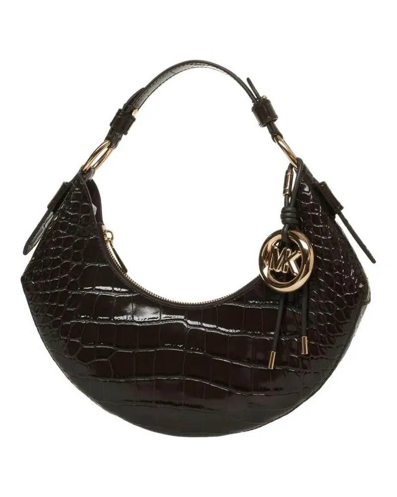 Michael Kors Hobo Bags Croc-Embossed Handbag schwarz Schwarz