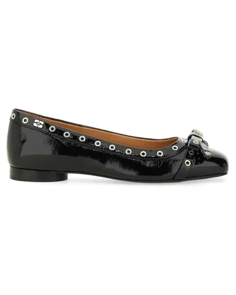 Ganni Ballerina With Bow schwarz Schwarz
