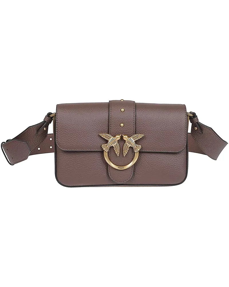 Pinko Crossbody Bags Love One Slouchy Mini Bag Brown braun Braun