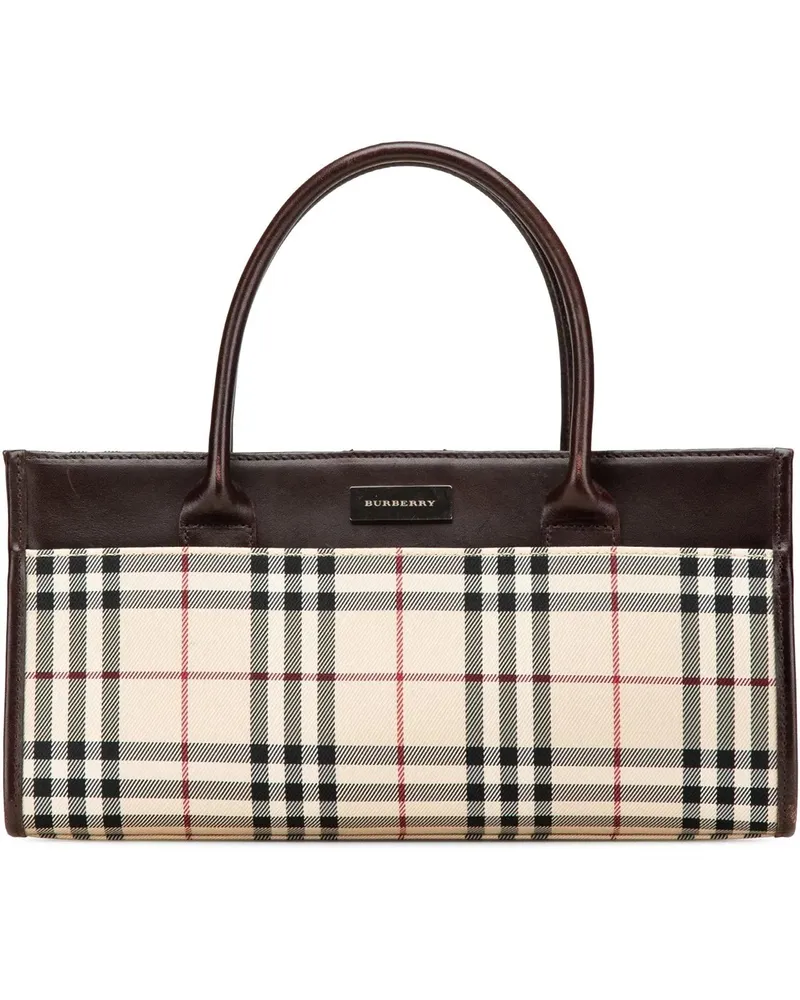 Burberry Crossbody Bags House Check Canvas Handbag braun Braun