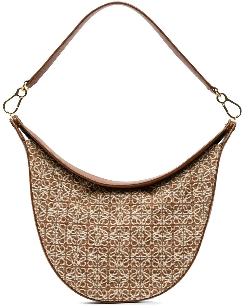 Loewe Hobo Bags Anagram Canvas Luna Hobo braun Braun