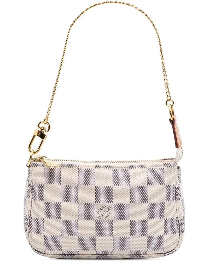 Louis Vuitton Crossbody Bags Damier Azur Mini Pochette Accessoires weiß Weiß