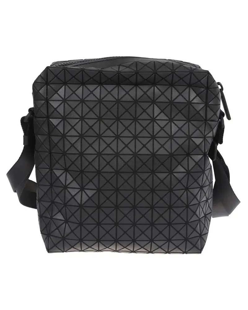 Issey Miyake Hobo Bags Geometric Pattern Leather Shoulder Bag With Adjust schwarz Schwarz