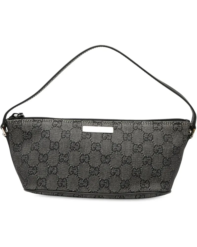Gucci Hobo Bags GG Denim Boat grau Grau