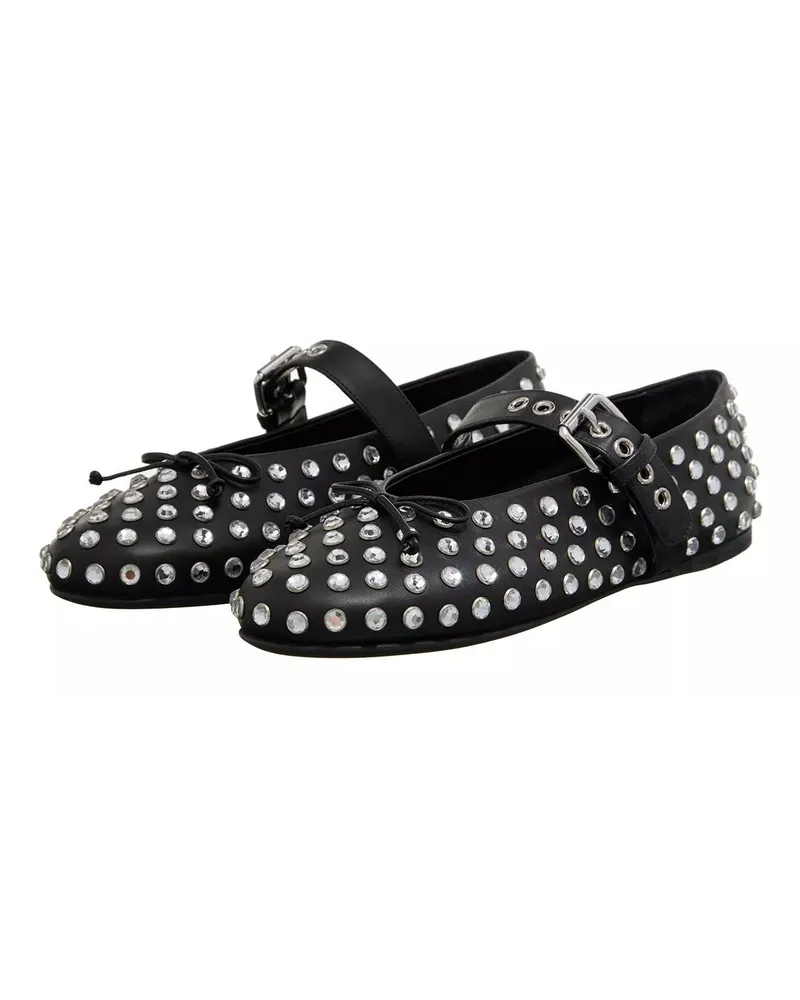 Miu Miu Espadrilles Woman Leather Ballerinas schwarz Schwarz
