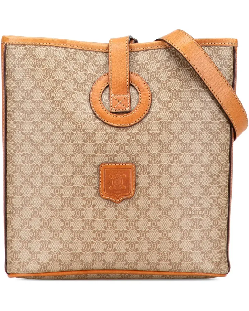 Celine Hobo Bags Macadam Coated Canvas Crossbody braun Braun