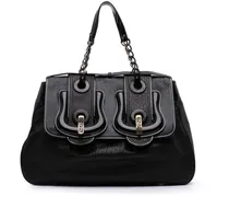 Crossbody Bags Large Leather B Bis Top Handle Bag schwarz