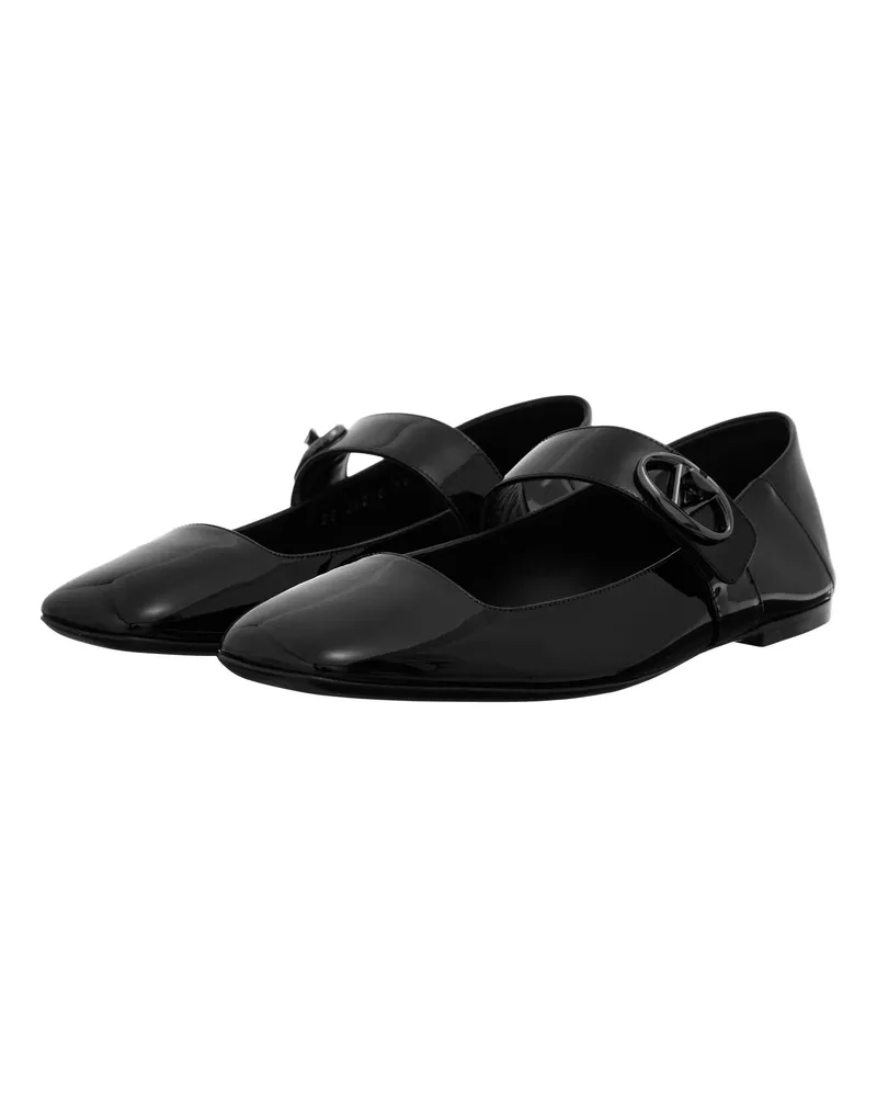 Valentino Garavani Loafer Ballerina Vlogo schwarz Schwarz