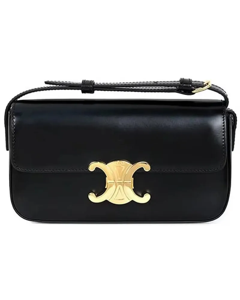 Celine Hobo Bags  Claude Triomphe Shoulder Bag schwarz Schwarz