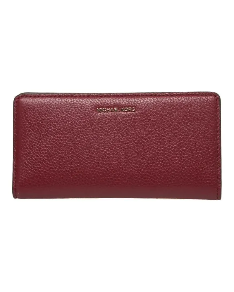 Michael Kors Portemonnaie Hammered Leather Wallet rot Rot