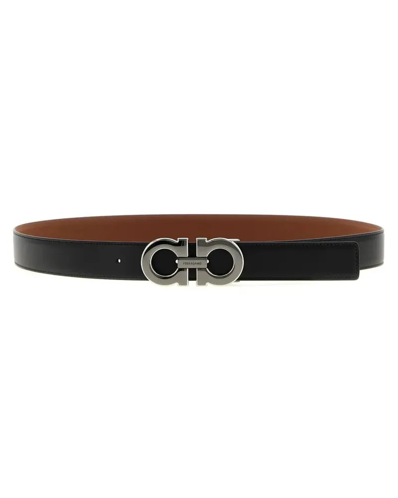 Ferragamo Gürtel 'Gancini' Reversible Belt rot Rot