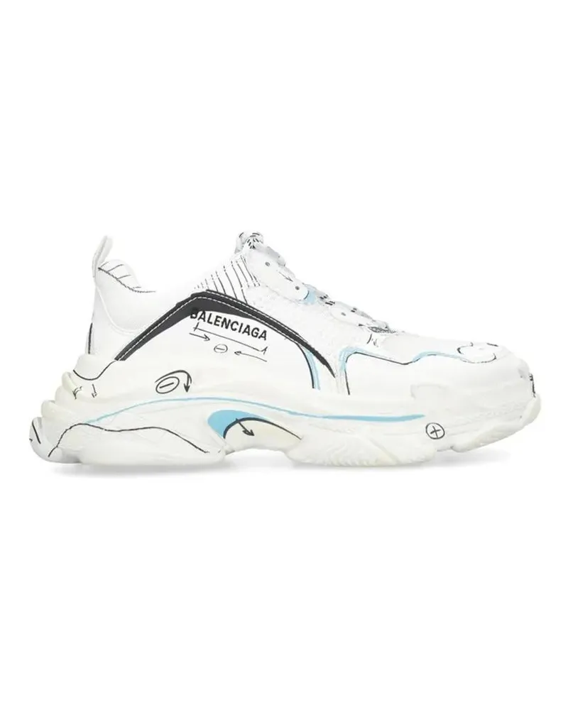 Balenciaga Low-Top Sneaker Triple S Sneakers weiß Weiß