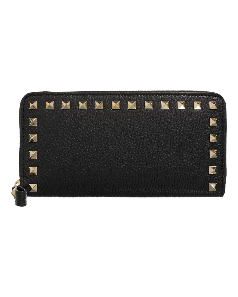 Valentino Garavani Portemonnaie Rockstud Zip Around Wallet schwarz Schwarz