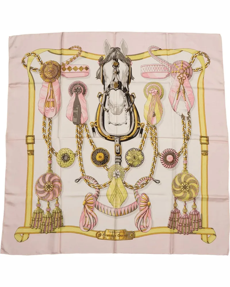 Hermès Tücher & Schals Hermes Classic Frontauxa Cocardes Silk Carre 90 Sc rot Rot