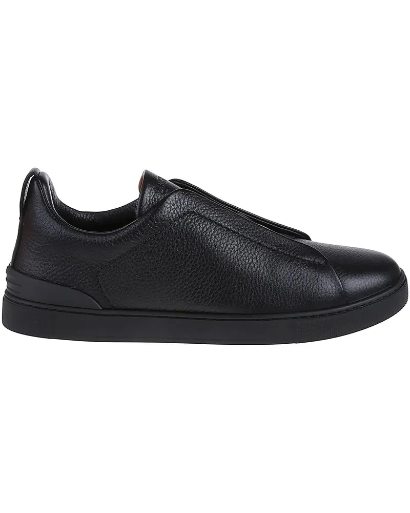 Ermenegildo Zegna Low-Top Sneaker Triple Stitch Low Top Sneakers Black schwarz Schwarz