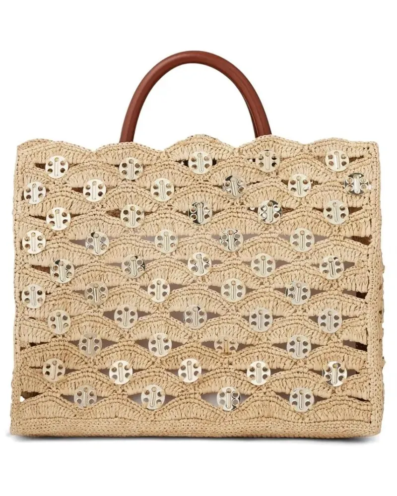 Paco Rabanne Shopper & Totes Rafia Bag. braun Braun