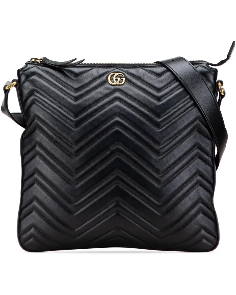 Gucci Hobo Bags GG Marmont  Matelasse Leather Crossbody schwarz Schwarz