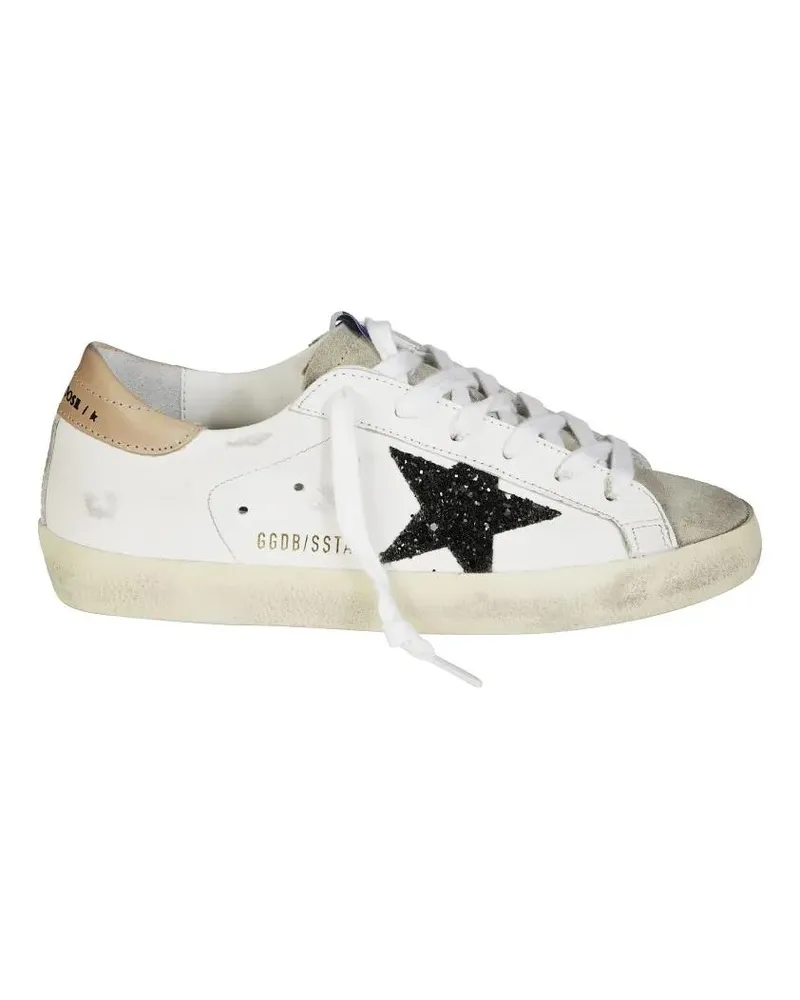 Golden Goose Low-Top Sneaker Superstar Leathere Upper Glitter Star Sneaker weiß Weiß