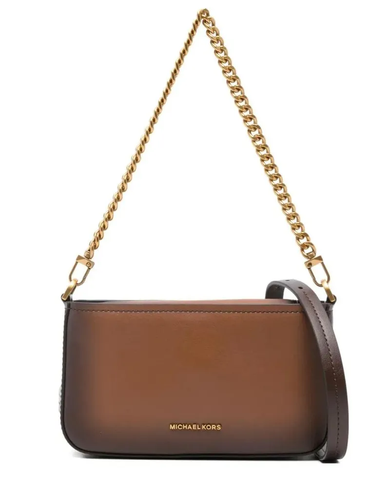 Michael Kors Hobo Bags Brown Vitello Leather Shoulder Bag braun Braun