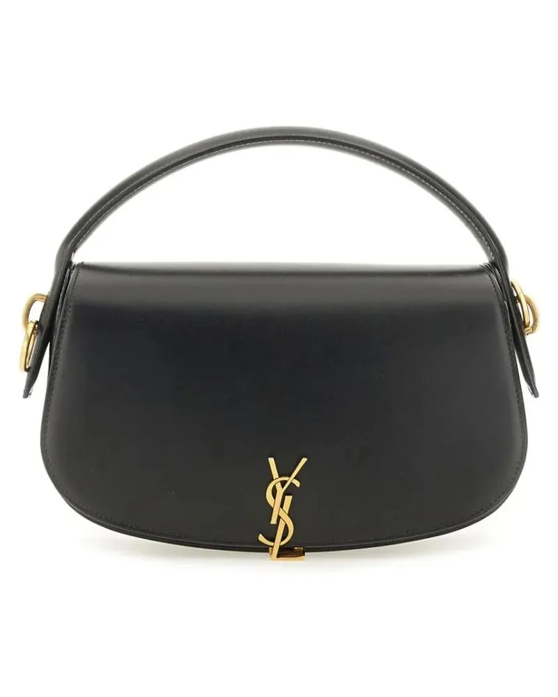 Saint Laurent Hobo Bags Voltaire" Bag With Logo schwarz Schwarz