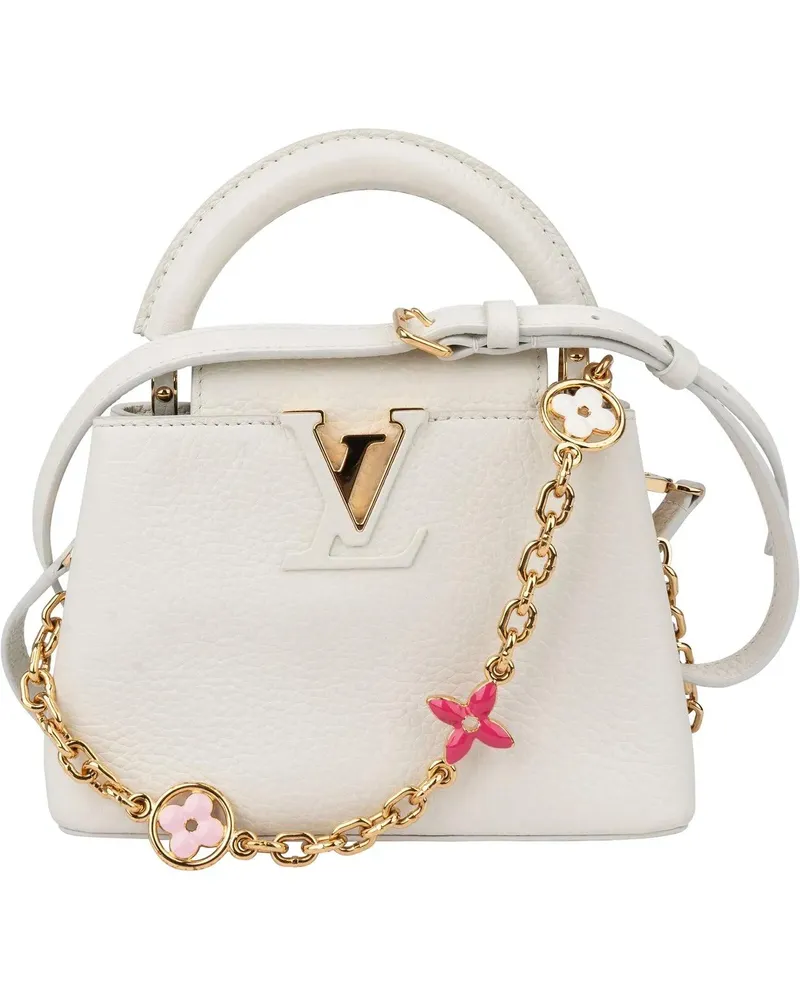 Louis Vuitton Crossbody Bags  White Leather Capucines BB Handbag weiß Weiß