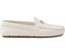 Loafer Logo Leather Loafers weiß