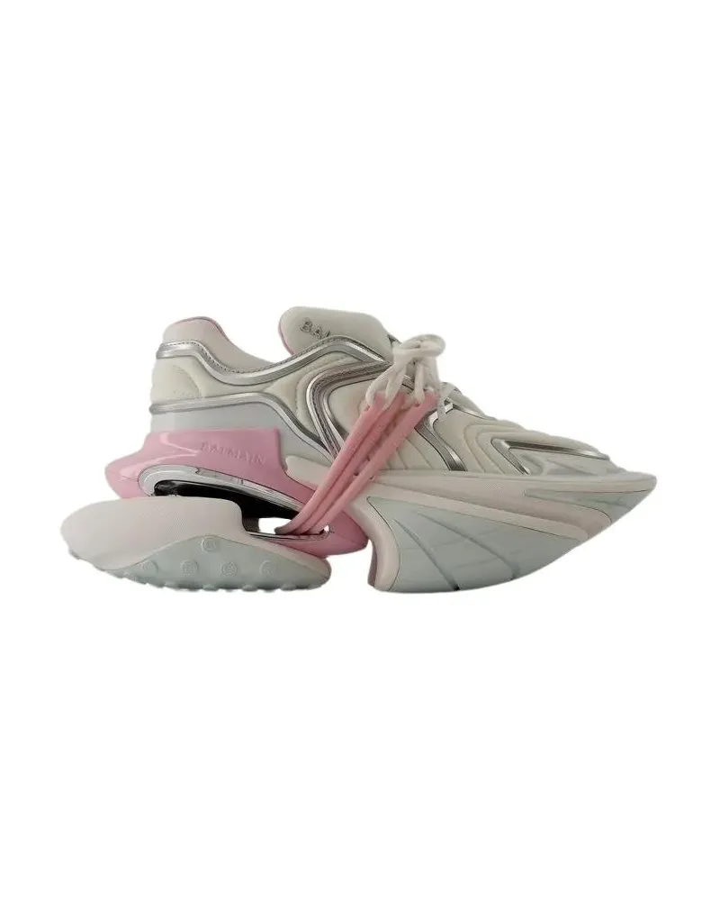 Balmain Sneakers Unicorn Wave Sneakers - Leather - White/Pink Weiß