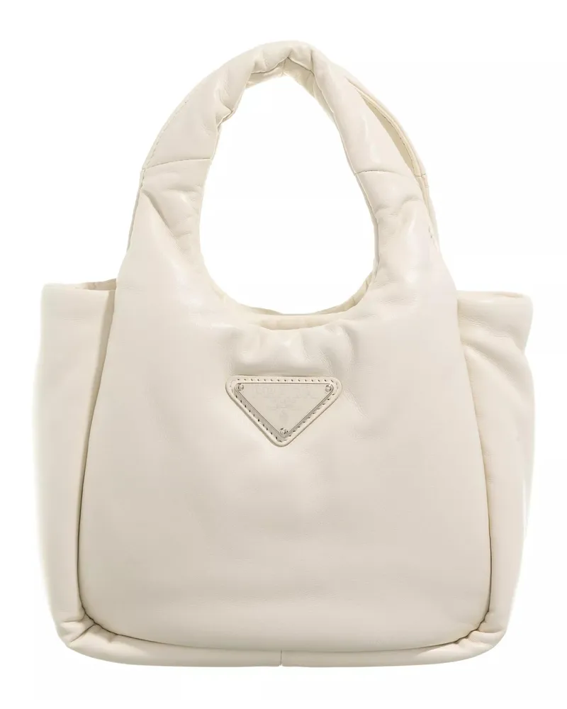 Prada Satchel Bag Mini Padded Nappa Handbag Creme