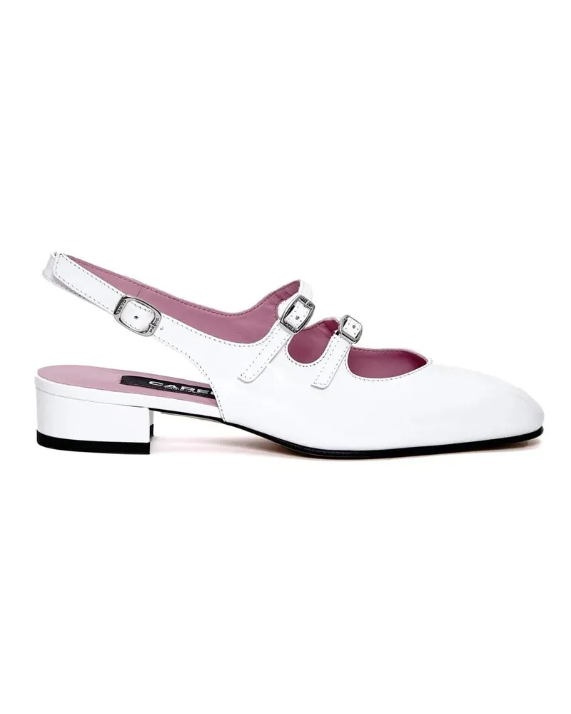 Carel Hohe Schuhe Slingback Vernice Bianca Tacco 30 Mm weiß Weiß