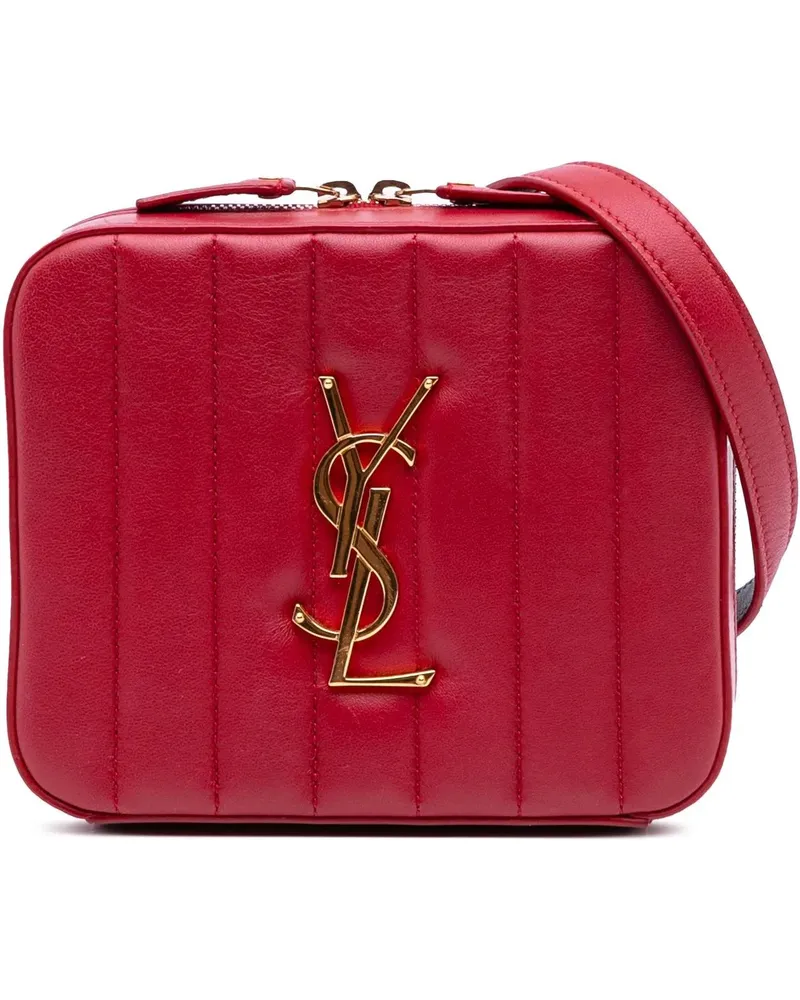 Saint Laurent Bauchtaschen Lambskin Matelasse Monogram Vicky Belt Bag rot Rot