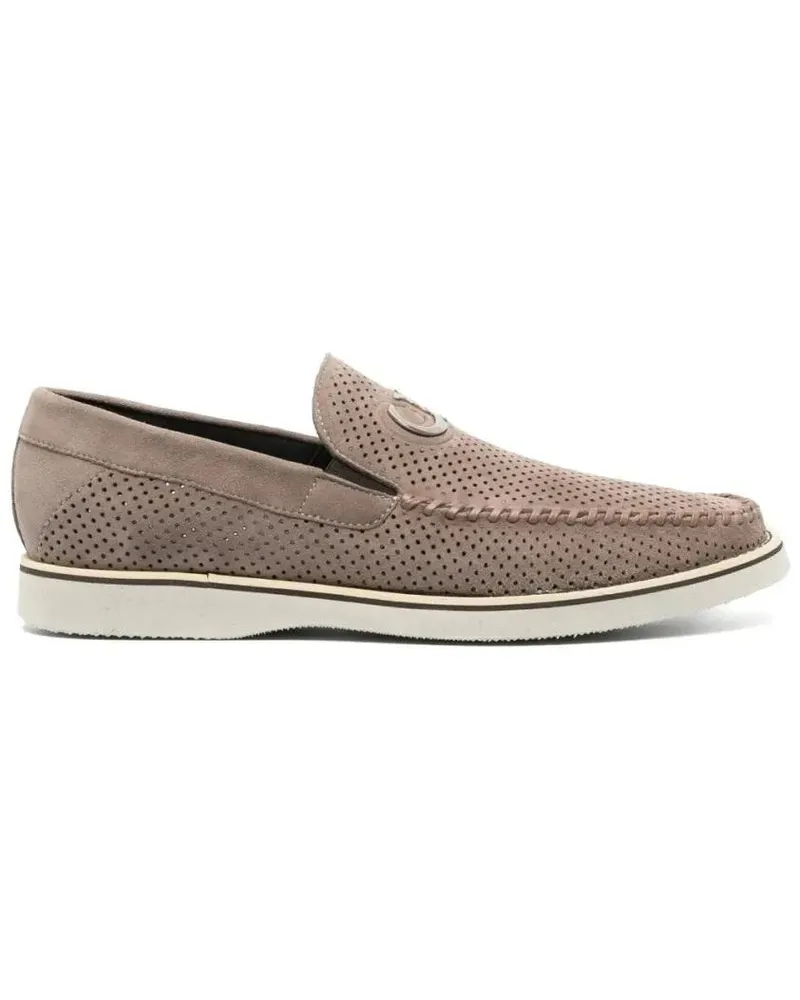 Casadei Loafer Perforated Suede Loafers pink Rosa