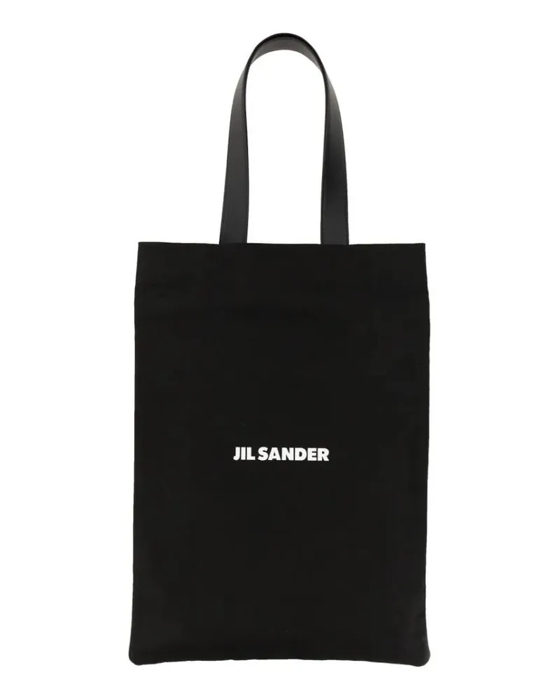 Jil Sander Shopper & Totes Black Tote Bag With Logo schwarz Schwarz