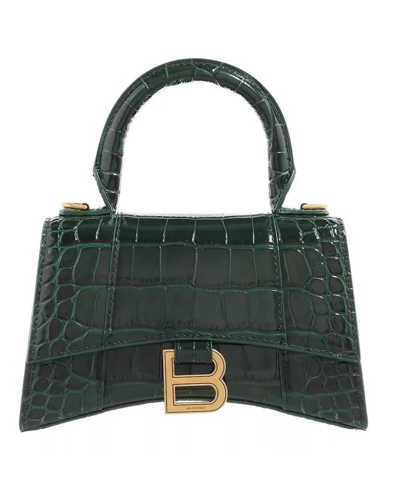 Balenciaga Satchels Hourglass Top Handle Bag grün Grün