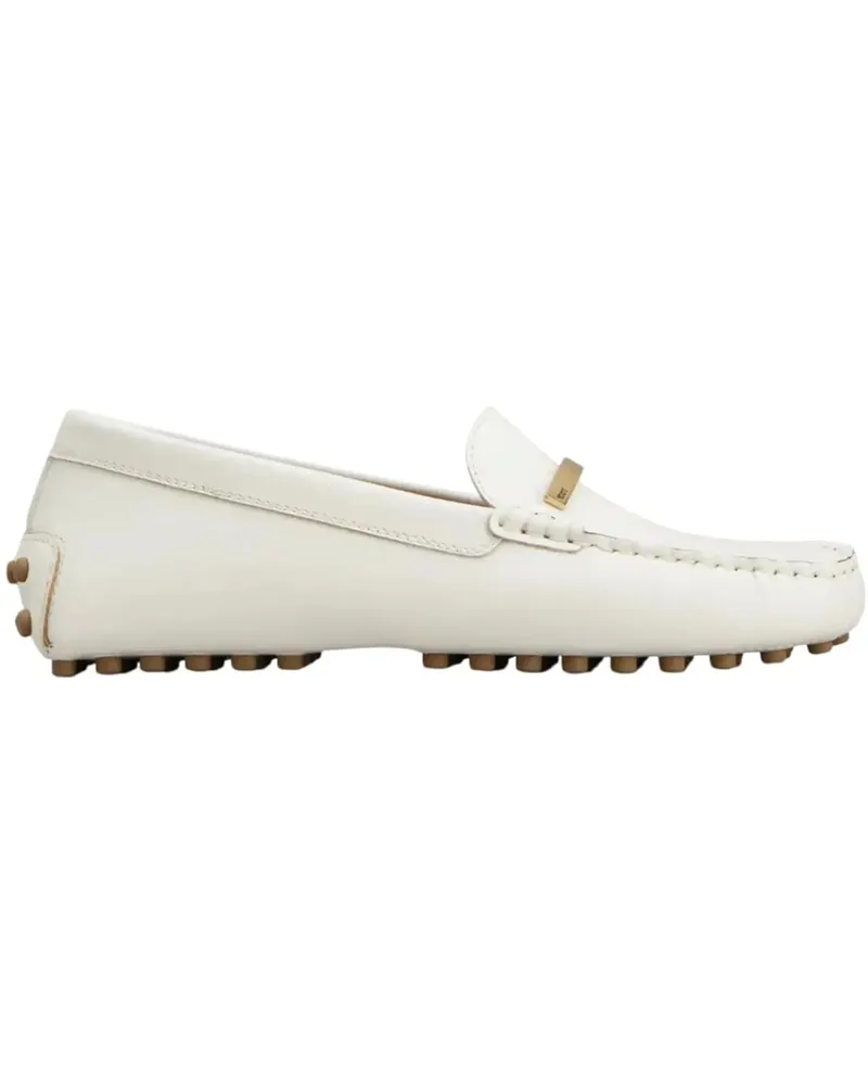 TOD'S Loafer Flat Shoes White weiß Weiß