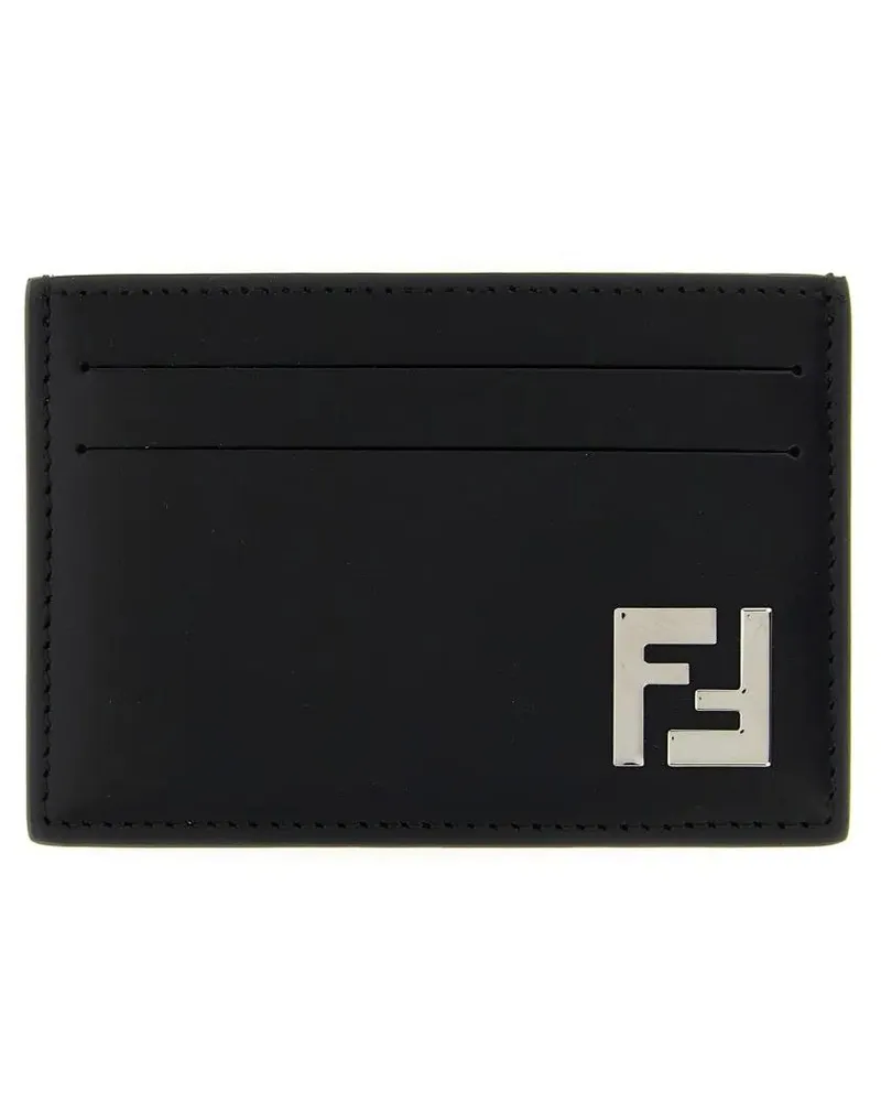 Fendi Portemonnaies Slim Squared Ff' Card Holder schwarz Schwarz