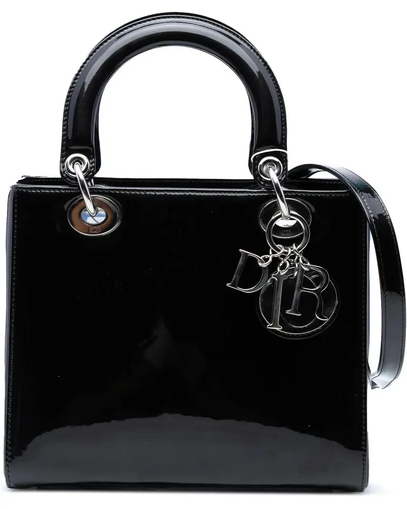 Dior Hobo Bags Medium Patent Lady Dior schwarz Schwarz