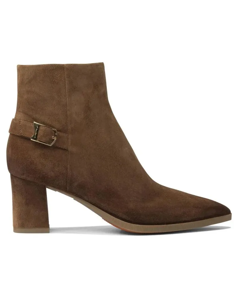 Santoni Stiefel Suede Ankle Boots 65Mm braun Braun