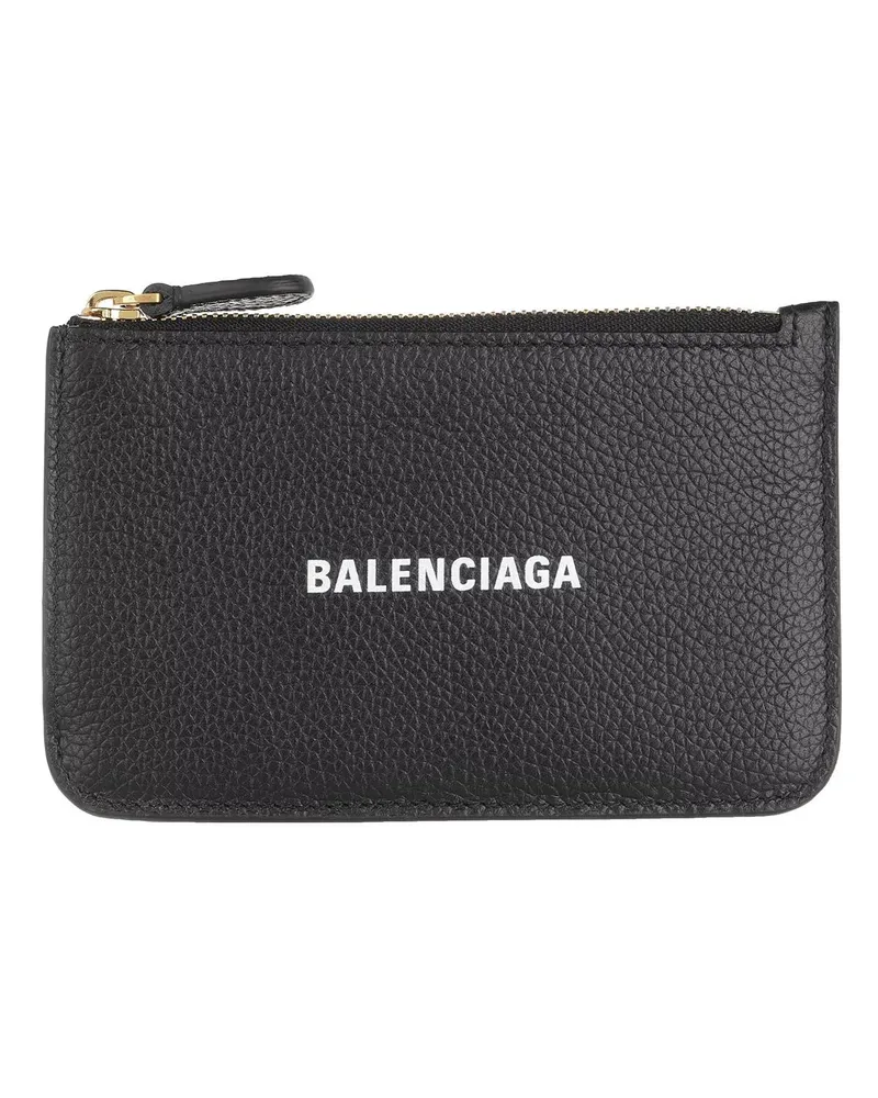 Balenciaga Portemonnaies Coin Wallet Leather schwarz Schwarz