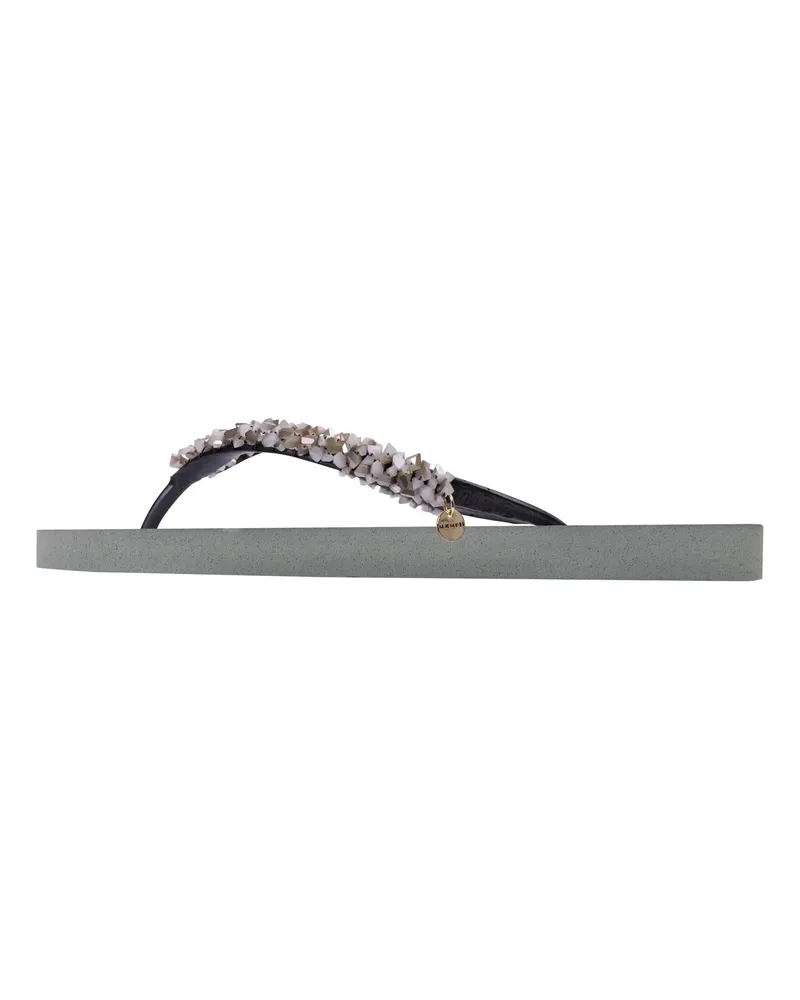 uzurii Slipper & Pantoletten Zehentrenner Classic Aby Silver silberfarben Silber