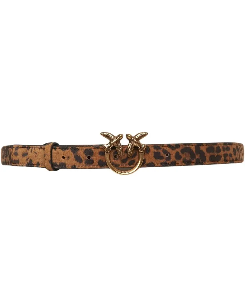 Pinko Gürtel Belt with animal print braun Braun