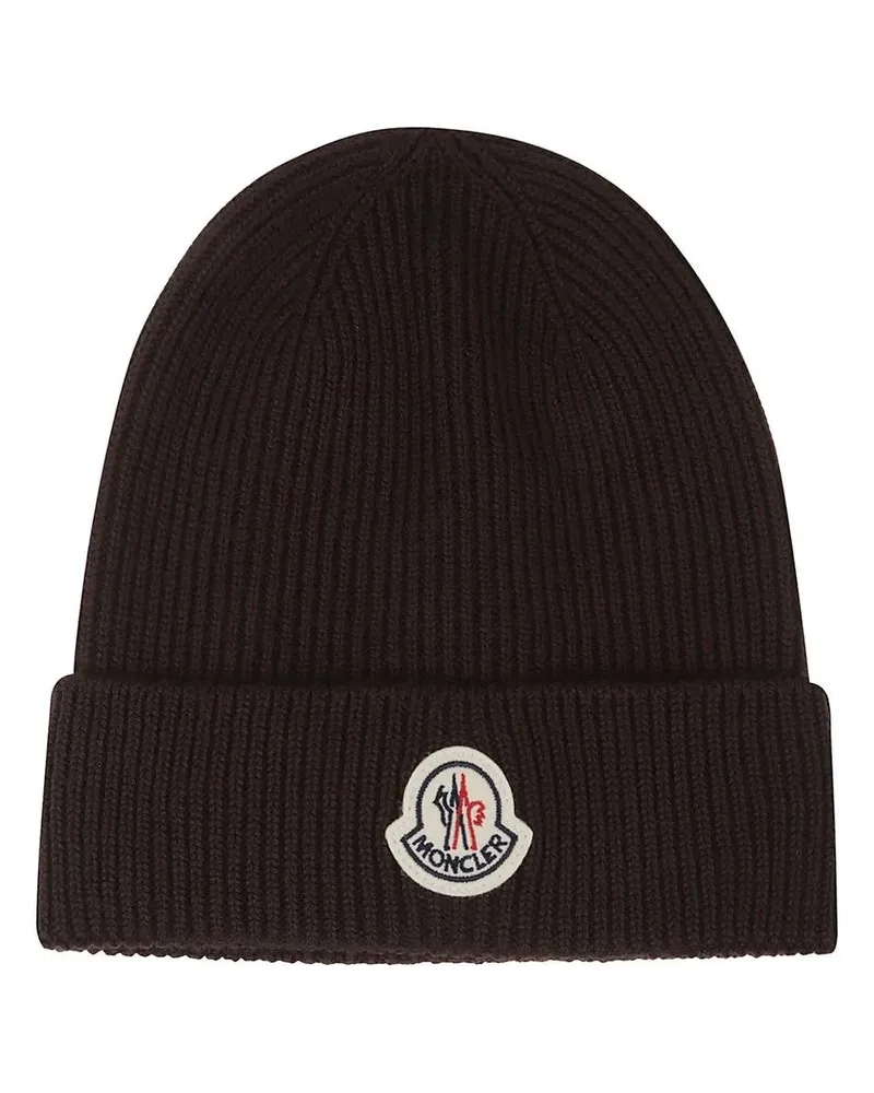 Moncler Caps & Mützen Tricot Beanie Brown braun Braun
