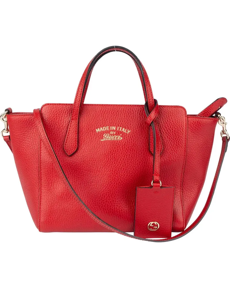 Gucci Crossbody Bags  Red Leather Swing Handbag rot Rot