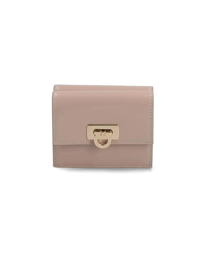 Ferragamo Portemonnaie "Gancini" Clasp Wallet beige Beige