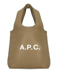 A.P.C. Tote Ninon Shopping Bag Braun